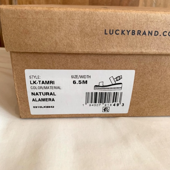 Lucky Brand Womens Tamri Leather Cushioned Platform Sandal Size 6.5 - Picture 14 of 14